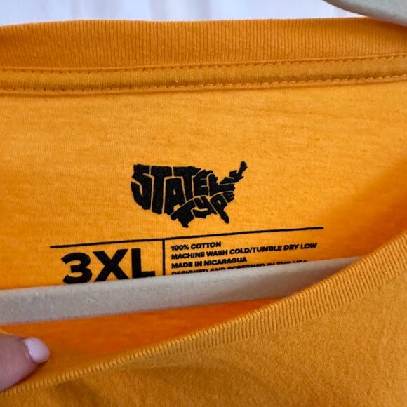 Stately Type 3XL "ily" (I Love You) Golden yellow crew-neck tee - Picture 6 of 8